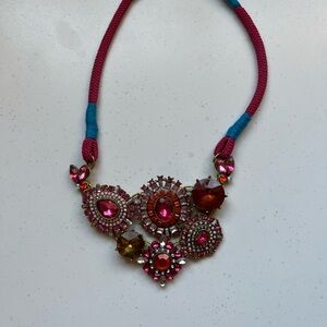 Betsey Johnson Pink, Orange, and Blue necklace